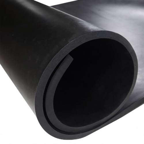 EPDM Rubber Sheet, Black, 60A, 0.500" x 36" x 36" - size: 36 x 36 x 0.5 in.