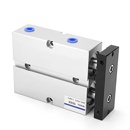 30mm Air Cylinder TN25 Dual Shaft Rod Double Acting Pneumatic Air Cylinder Bore 25mm/1in 0.1-0.9MPa Maximum Stroke 200mm Pneumatic Cylinder Cylinder - size: 30mm