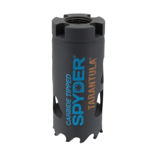 Spyder 1-1/4-inch Tarantula Carbide Tipped Hole Saw for Metal and Wood, Compatible with Rapid Core Eject Arbor System - size: 1-1/4 inch