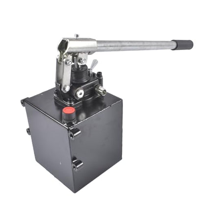 Double Acting Hydraulic Hand Pump with 5 Quart Tank, 1.5 CID, 3600 PSI - size: 5 QTs, 1.5CID