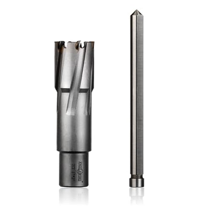 ANGELSWORD TCT Annular Cutter Diameter 1", Cutting Depth 2" Tungsten Carbide Tipped, Mag Drill Bits Kit for Magnetic Drill Press, with One 5/16"*4" Pilot Pin - size: J. 26mm(1"+0.02"), style: TCT 2" Cut Depth