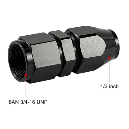 EVIL ENERGY 8 AN Female to 1/2 Compression Hardline Fitting, 2 PCS - size: 8AN to 1/2