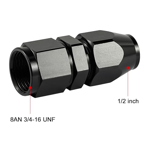 EVIL ENERGY 8 AN Female to 1/2 Compression Hardline Fitting, 2 PCS - size: 8AN to 1/2