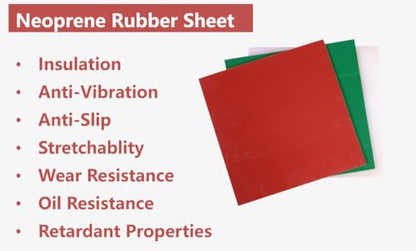 Neoprene Rubber Sheet Solid Rubber Strips Roll Mat PadInsulation High Temperature Rsistant for DIY Gaskets, Pads, Sealing, Cushion (Translucent, 12" X 12" X 3/16" (.187")) - color: Translucent, size: 12" X 12" X 3/16" (.187")