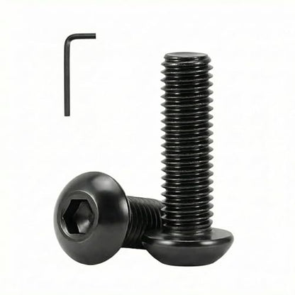 M5 x 8mm(50 Pack) Button Head Hex Socket Cap Screws Bolts, Hex Drive Bright Finish Fully Machine Thread, Corrosion Resistant Black Oxide 304 Stainless Steel 18-8 Screws - size: M5 x 8mm