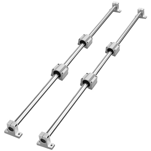 VEVOR Linear Rail Slide SFC16-1000mm 2 PCS 39.4 in/1000mm SFC16 Guide Rails 4 PCS SC16 Slide Blocks 4 PCS Rail Supports Linear Rails and Bearings Kit for Automated Machines CNC DIY Project - size: SFC 16-1000mm