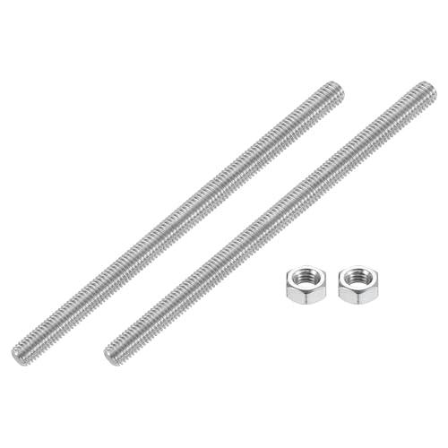uxcell 5/16"-18 Fully All Threaded Rod, 2 Pcs 304 Stainless Steel Long Threaded Screw 5.5" Length Right Hand Threads for Furniture Mounting Assembly Fastening - size: 5.5"