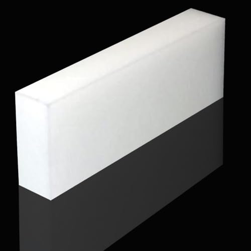 High-Density Polyethylene (HDPE) Plastic Block 1" Thick - 4" x 6" HDPE Plastic Sheet for Machining,Home Improvements,DIY Projects(White PE Sheet 1 PCS) - color: White, size: 1" x 4" x 6"