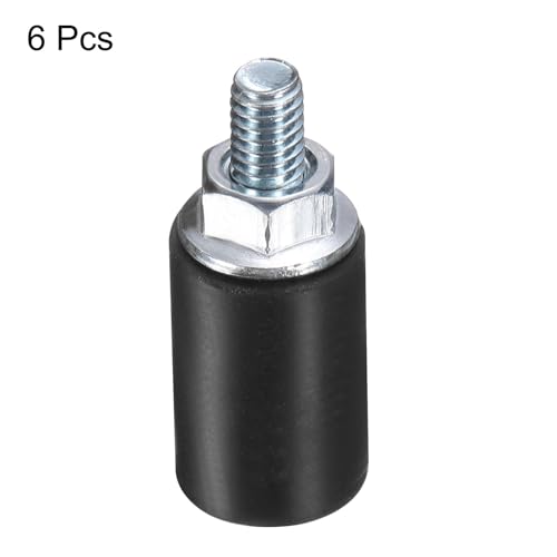 uxcell 6pcs M4x10mm Rubber Isolator Mounts with Studs 10x15mm - size: VD-D10*H15, M4*10