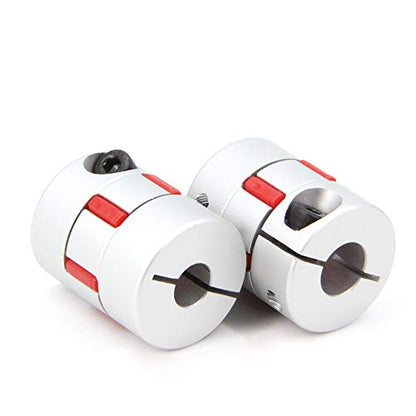 2PCS 8mm to 10mm Aluminium Plum Flexible Shaft Coupling Diameter25mm Length30mm 8x10mm Motor Connector Flexible Coupler for 3D Printer CNC Machine and Servo Stepped Motor（8x10mm） - size: 8x10mm, style: D25 L30