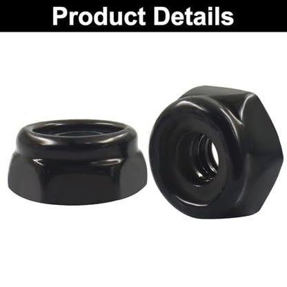 50 Pack #6-32 Nylon Insert Hex Lock Nuts, 304 Stainless Steel - size: #6-32