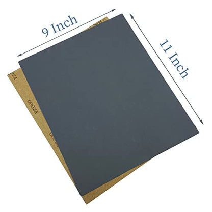 2000 Grit Wet Dry Sandpaper, 15PCS 9x11 Inch Silicon Carbide Sanding Sheets - style: Grit 2000