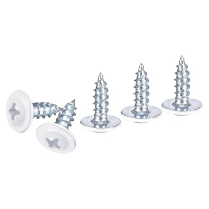 uxcell 50Pcs #8x1/2 Phillips Head Self Tapping Screws, Carbon Steel Flat Head High Strength Quick Tapping Screws Wood Screw for Wood, Metal, Plastic, White - size: #8×1/2, 13mm/0.51", 10.8 x 2.25mm / 0.43" x 0.09