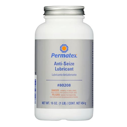 Permatex 80208 Anti-Seize Lubricant with Brush Top Bottle, 16 oz., Silver - size: 16 Oz. (Pack of 1)