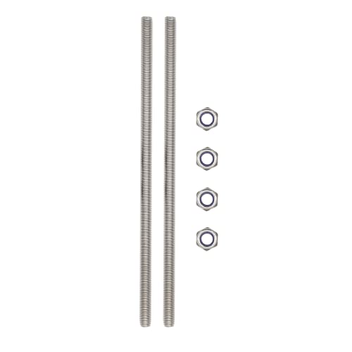 M10x250mm Threaded Rod 2pcs 304 Stainless Steel Fully Metric Threaded Rod - size: M10*250mm