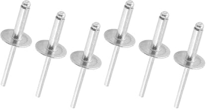 Jiozermi 120 Pcs Aluminum Blind Rivets, 3/16” x 1/2” Pop Rivets Assortment, Silver (Pack of 2) - size: 3/16” x 1/2”, 120 Pcs (Pack of 2)