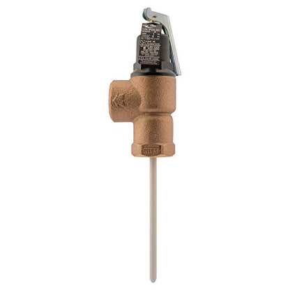 Cash Acme 1 Inch FVX-5L Female Inlet Commercial Temperature and Pressure Relief Valve, Brass Plumbing Fitting, 15638-0150 - size: 1 in. FVX-5L