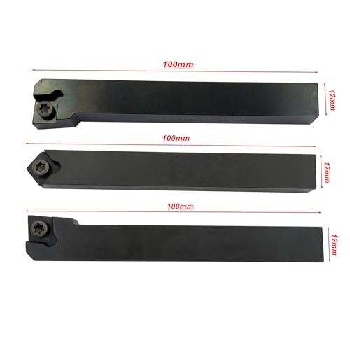 1/2 Inch Turning Chisel 12 mm SCLCR1212H09 + SCLCL1212H09 + SCMCN1212H09 Turning Chisel CNC Lathe Excircle Lathe Tool Holder Set and 10 Pieces CCMT09T304 / CCMT32.51 Indexable Carbide Lathe Turning