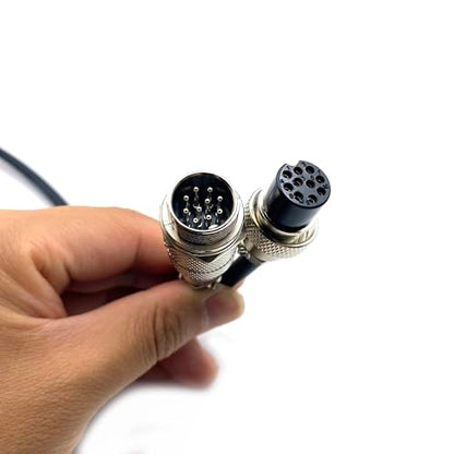 3.28 ft GX20 10 Pin Male to Female Cable, GX20 10Pins Female to Male Head Aviation Cordset Electrical Connector Panel Mount Circular Metal Adapter Cordset for Ships 5A 200V 20AWG (1meter) - size: GX20 10Pin