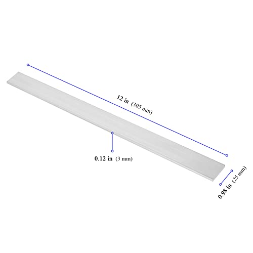 KEILEOHO 16 PCS 6061-T6511 Aluminum Flat Bar, 12 x 1 x 1/8 Inch Square Solid Bar Stock for Crafting, Metalworking and Industrial Projects - size: 16 PCS 12 x 1 x 1/8 In