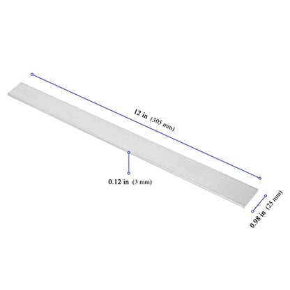 KEILEOHO 16 PCS 6061-T6511 Aluminum Flat Bar, 12 x 1 x 1/8 Inch Square Solid Bar Stock for Crafting, Metalworking and Industrial Projects - size: 16 PCS 12 x 1 x 1/8 In