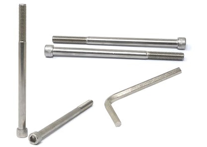 iexcell 4 Pcs 3/8-16 x 6 Partially Threaded Stainless Steel 304 Hex Socket Head Cap Screw Bolts Kit - size: 3/8-16 x 6" ( Partially Threaded )