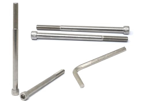 iexcell 4 Pcs 3/8-16 x 6 Partially Threaded Stainless Steel 304 Hex Socket Head Cap Screw Bolts Kit - size: 3/8-16 x 6" ( Partially Threaded )
