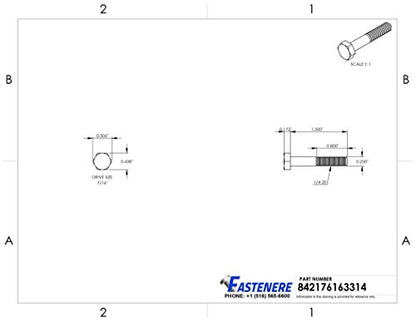 1/4-20 x 1-1/2" Hex Head Cap Screw Bolts, External Hex Drive, Stainless Steel 304, Partially Threaded, Stainless Steel, Quantity 25 By Fastenere - size: 1/4-20 x 1-1/2 Inch (25 Pack)