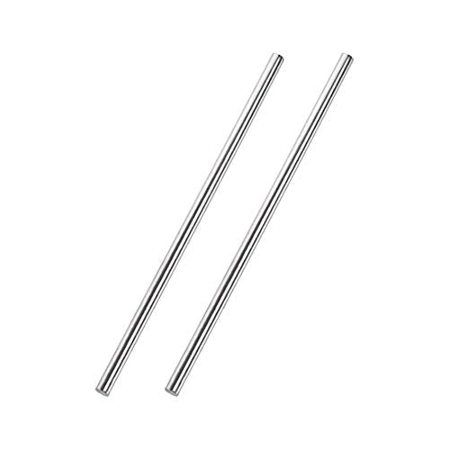 uxcell 5mm x 200mm 304 Stainless Steel Solid Round Rod for DIY Craft - 2pcs - size: 5 mm x 200 mm