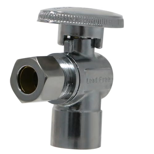 5 Pack XFITTING 3/8" OD Compression x 1/2" Sweat Angle Valve - size: .5" Sweat x .375" Angle