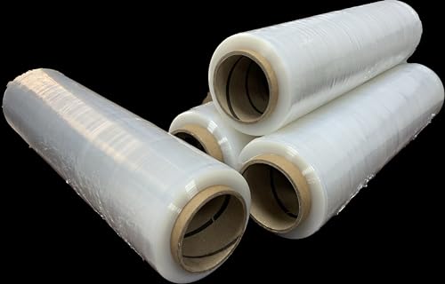 Alliance Stretch Film Hand Bundling - Clear, 18" x 1500ft, 80 Gauge, 4 Pack, Industrial Heavy Duty Shrink Wrap for Packing, Shipping, Pallet, and Moving Supplies - size: 4 PACK, style: 18 in X 1500 FT | 80G
