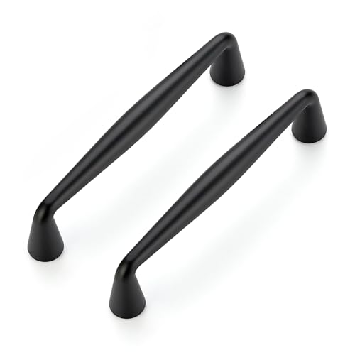 Ravinte Matte Black Cabinet Handles Solid Handles,3-1/2 Inch,5 Pack - color: Matte Black, size: 3-1/2 Inches Hole Center