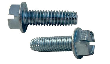 #12-24 x 3/4" Type F Hex Washer Head Tapping Screws, Zinc Plated, 100 Pack