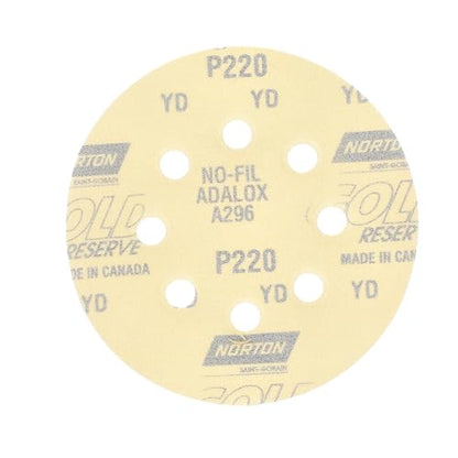 Norton MultiSand Hook and Loop Sanding Discs, Orbital Sander Sandpaper for Wood, Metal and Fiberglass, 220 Grit Sand Paper, 5 Inch Sanding Discs Hook and Loop, Pack of 25