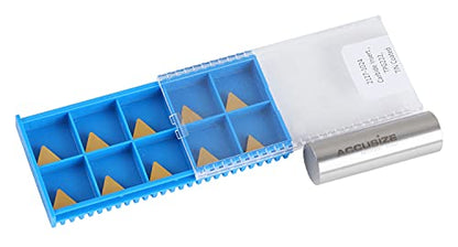 Accusize Industrial Tools Tpg222 Tin Coated Carbide Inserts, 10 Pcs/Box, 2127-1024x10 - size: TPG222