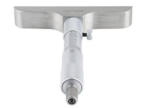Accusize 0-6 in Depth Micrometer, 4 in Base, 0.001 in Resolution