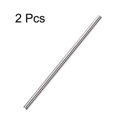 uxcell 6mm x 250mm 304 Stainless Steel Solid Round Rod for DIY Craft - 2pcs - size: 6 mm x 250 mm