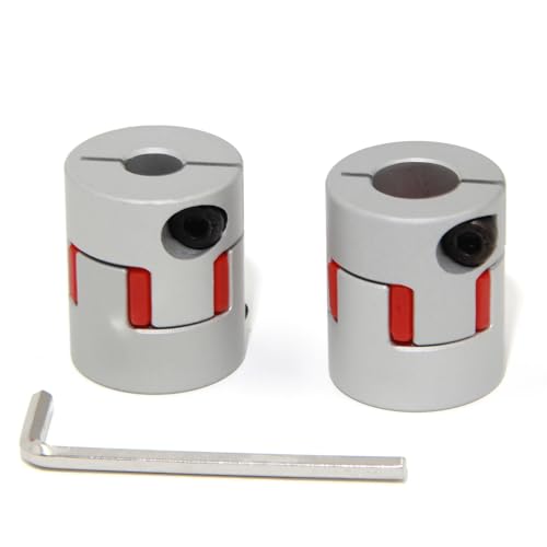 8mm to 12mm Bore Aluminium Plum Flexible Shaft Coupling Servo Stepper Motor Jaw D25xL30 Connector Flexible Shaft Couplers for 3D Printer/CNC Machine/DIY Encoder, 2pcs/Pack(8mmx12mm) - size: 8mmx12mm