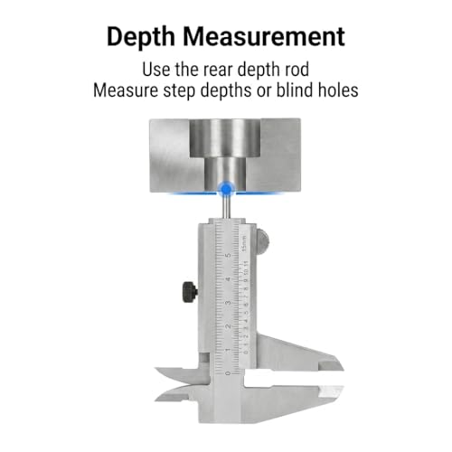 Metal Vernier Caliper Manual Fine Adjustment Measuring Caliper Tools Micrometer Ruler [5inch],Angle Measuring Caliper