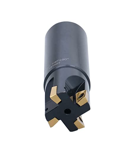Accusize Industrial Tools 1'' 90 Deg Square Shoulder Indexable End Mill, 3-1/2'' Oal, Apkt11t3 Carbide Inserts, 4 Flute, 0056-0920 - size: 1" Cut, 1" Shk, 4 Fl
