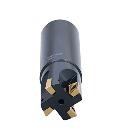 Accusize Industrial Tools 1'' 90 Deg Square Shoulder Indexable End Mill, 3-1/2'' Oal, Apkt11t3 Carbide Inserts, 4 Flute, 0056-0920 - size: 1" Cut, 1" Shk, 4 Fl