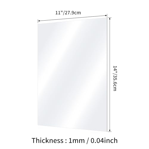 4 Pack 11x14 Clear Plexiglass Sheets for Frame Sheet Replacement - size: 11x14-4pcs
