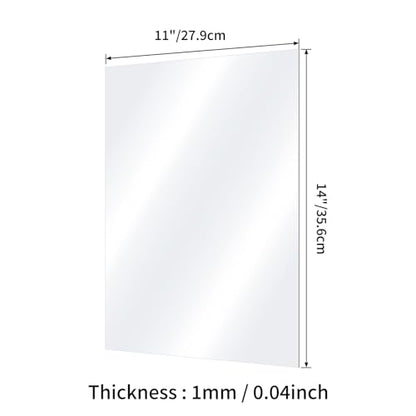4 Pack 11x14 Clear Plexiglass Sheets for Frame Sheet Replacement - size: 11x14-4pcs
