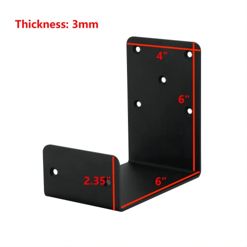 Heavy Duty Mantel Brackets，Floating Shelf Fireplace Bracket，U-Shaped Beam-Style Mantel Support(2 Packs). (6x6x4) - size: 6x6x4"
