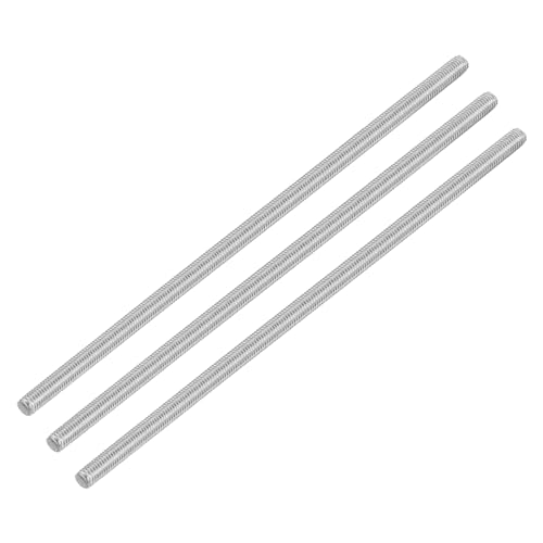 3Pcs Fully Threaded Rod, M5 x 160mm 304 Stainless Steel Right Hand Thread Bar Studs M5-0.8 Thread Pitch for Furniture Machinery Assembly