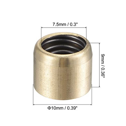 uxcell Brass Push Button Grease Oil Cup 10x8mm Ball Oiler for Lubrication System 10Pcs - size: 10x8mm