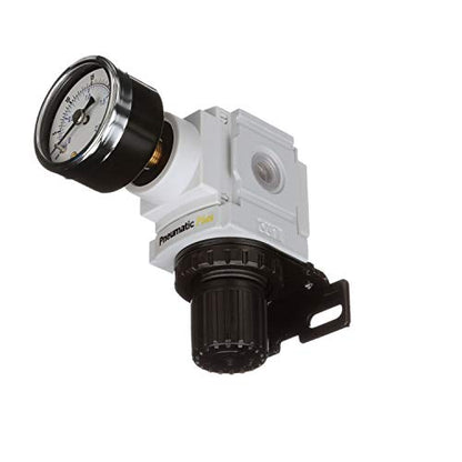 PneumaticPlus PPR2-N02BG-2 Low Pressure Air Regulator, 0-30 PSI, 1/4" NPT - size: 1/4" NPT (3-30 PSI)