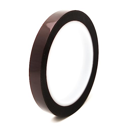 Bertech Polyimide Tape, 2 Mil Thick 3/8 Inches Wide x 36 Yards Long, Polyimide Film with Silicone Adhesive, 3 Inch Core, RoHS and REACH Compliant - size: 0.375 Inches