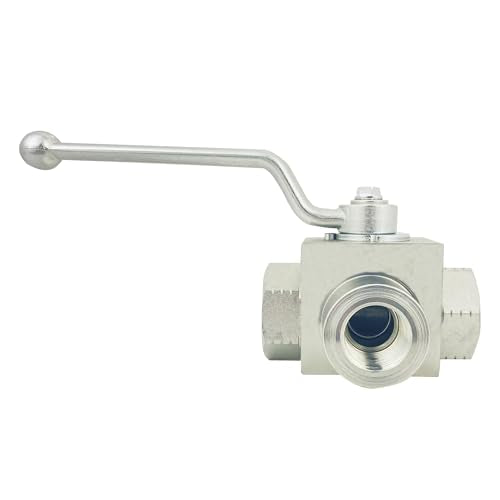 Autovo High Pressure Hydraulic Ball Valve KHB3K 3/4'' NPT,Shut-Off 3 Way Ball Valve,3/4" NPT Hydraulic Valve 4568 PSI - size: SR-KHB3K-3/4NPT-08-US-001