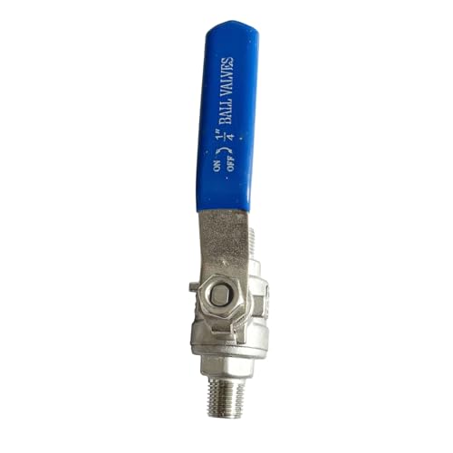 1/4 inch Male to Male Thread Ball Valve 304 Stainless Steel Full Port NPT Thread Ball Valves WOG1000 - size: 1/4 inch